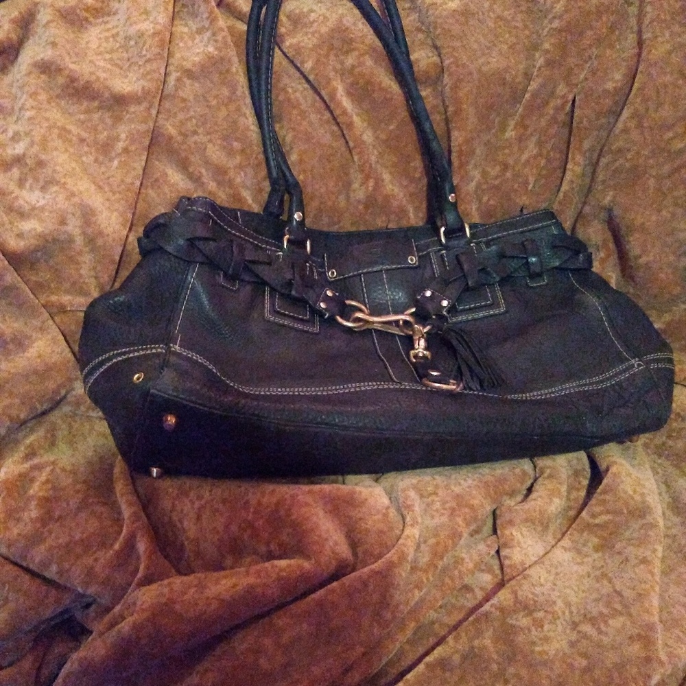 Authentic Coach black pebbled leather bag